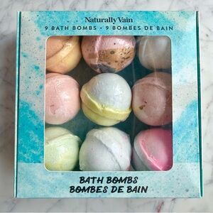 Naturally Vain Handmade Luxury Natural Bath Bomb Set 9 PC
